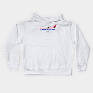 Airbus A340-500 - Republic of Turkey Kids Hoodie